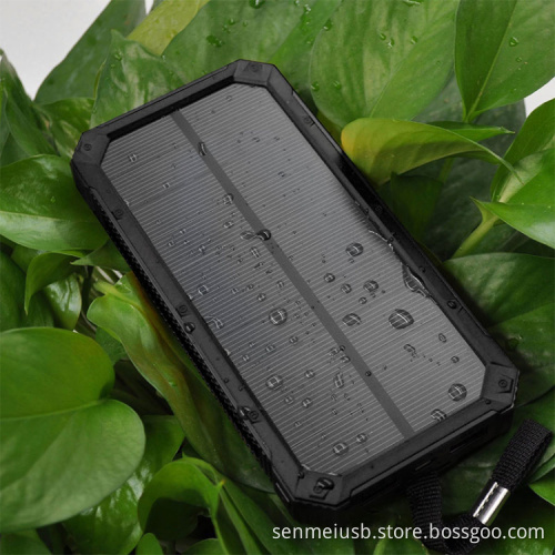 2016 trending products 12000mah solar power bank charger with led light